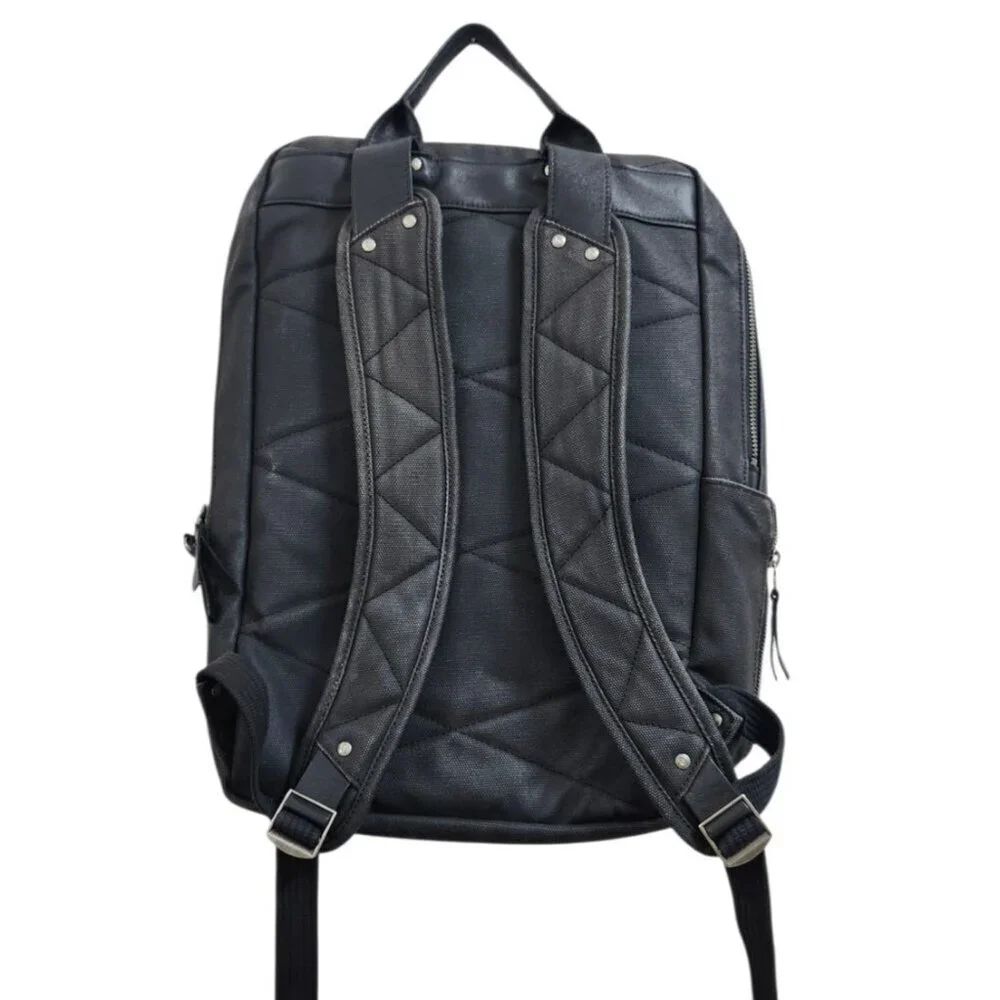 Timbuk2 Authority Laptop Backpack Deluxe Black Leather Vinyl